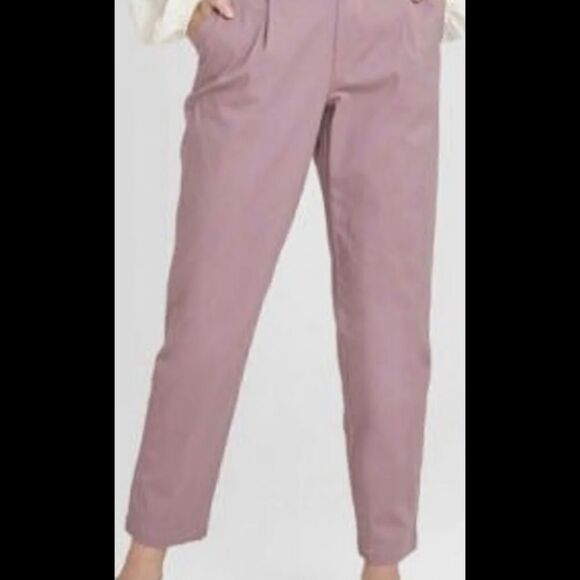 🛍A New Day Ankle Length Pants Lilac High Rise Cuffed Stretch, Pleated, Various - Picture 5 of 12